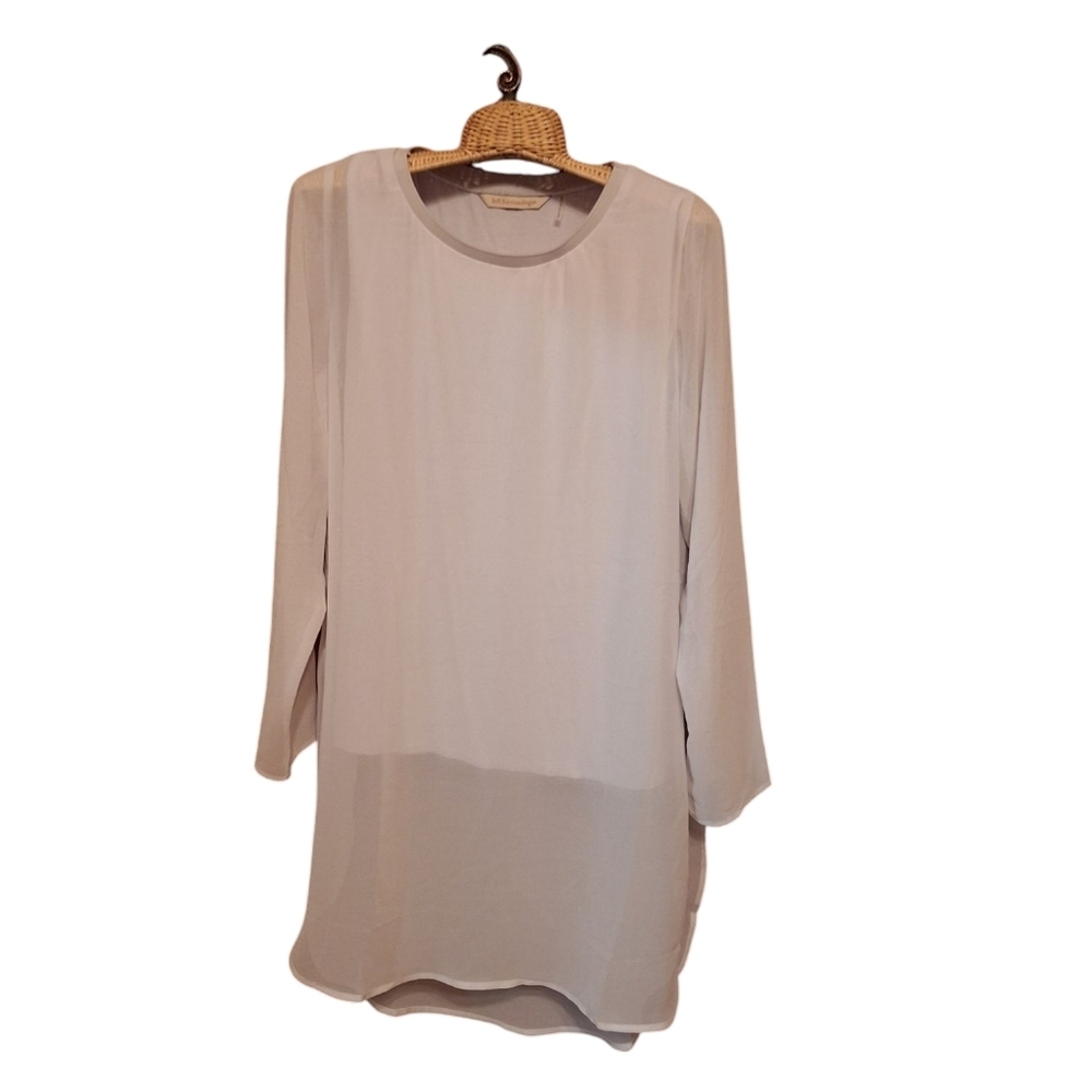 Soft Surroundings Pearl Layered Sheer Paneled Long Sleeved Blouse PXS Boho Style